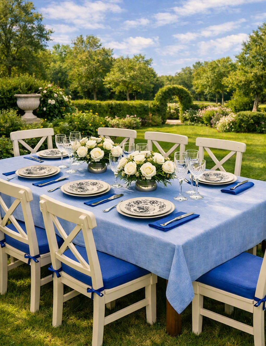 Mesa preparada para un evento de alto nivel