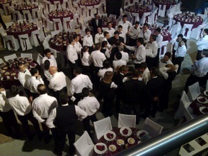 Equipo en un gran evento
